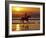 Girl on a Running Horse on the Beach-Nora Hernandez-Framed Photographic Print