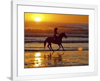 'Girl on a Running Horse on the Beach' Photographic Print - Nora