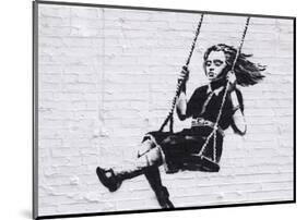 Girl on a Swing-Banksy-Mounted Giclee Print
