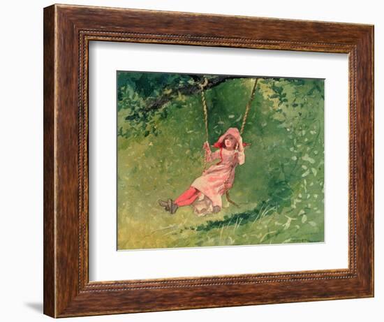 Girl on a Swing-Winslow Homer-Framed Giclee Print