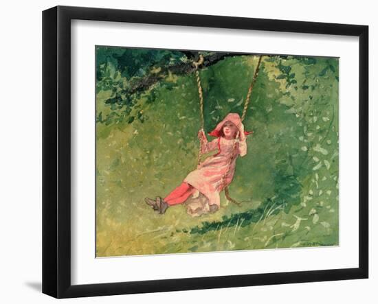 Girl on a Swing-Winslow Homer-Framed Giclee Print