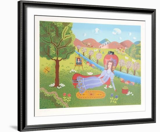 Girl on Divan-Gisela Fabian-Framed Limited Edition