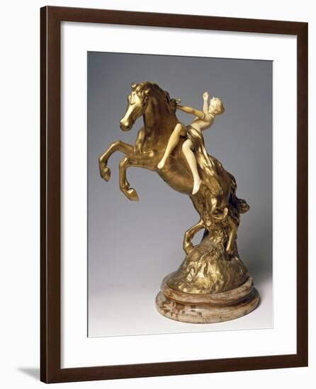 Girl on Horseback, Bronze and Ivory, Italy-null-Framed Giclee Print