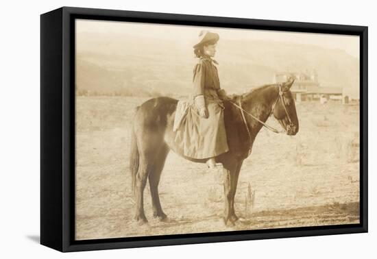 Girl on Horseback-null-Framed Stretched Canvas