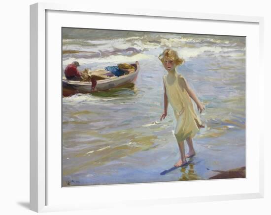 Girl on the Beach-Joaqu?n Sorolla y Bastida-Framed Photographic Print