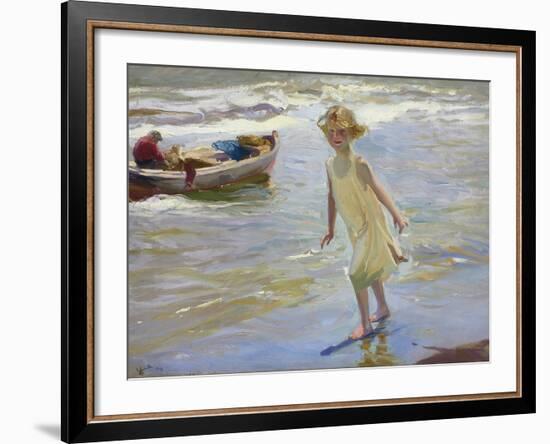 Girl on the Beach-Joaqu?n Sorolla y Bastida-Framed Photographic Print