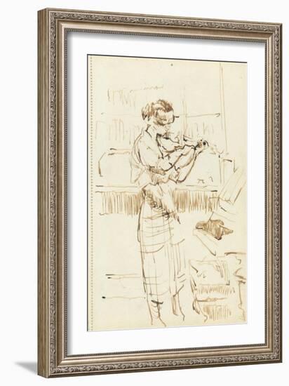 Girl Playing a Violin-Walter Richard Sickert-Framed Giclee Print