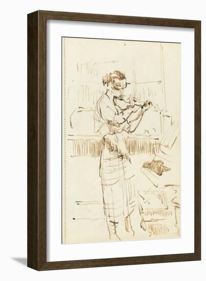 Girl Playing a Violin-Walter Richard Sickert-Framed Giclee Print