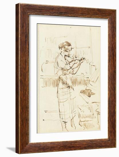 Girl Playing a Violin-Walter Richard Sickert-Framed Giclee Print