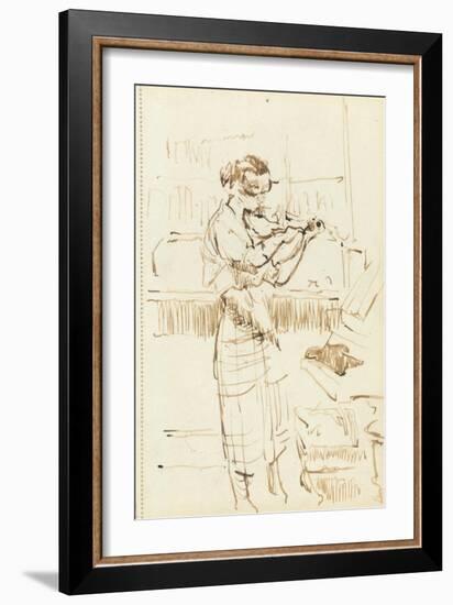 Girl Playing a Violin-Walter Richard Sickert-Framed Giclee Print