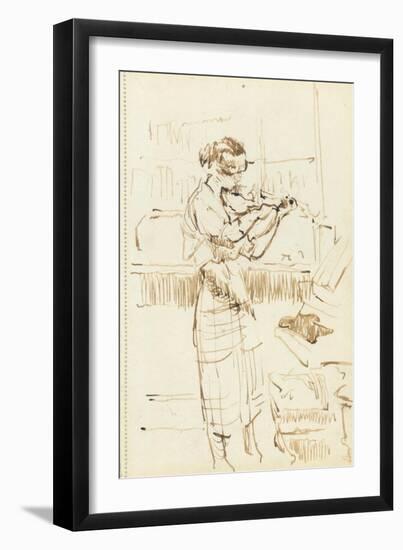 Girl Playing a Violin-Walter Richard Sickert-Framed Giclee Print