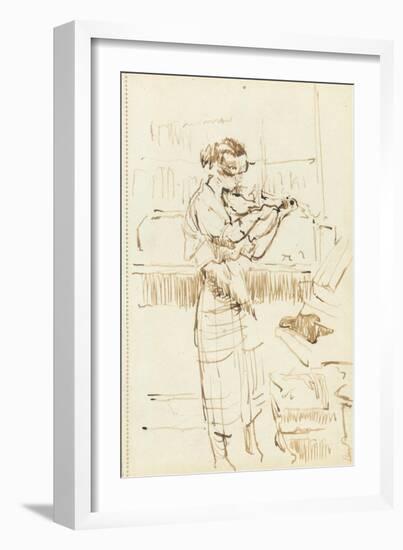 Girl Playing a Violin-Walter Richard Sickert-Framed Giclee Print