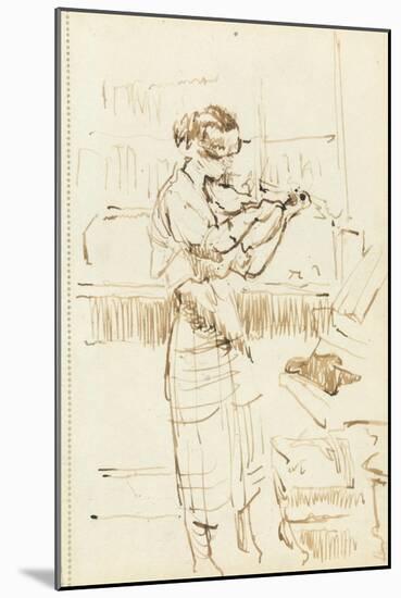 Girl Playing a Violin-Walter Richard Sickert-Mounted Giclee Print