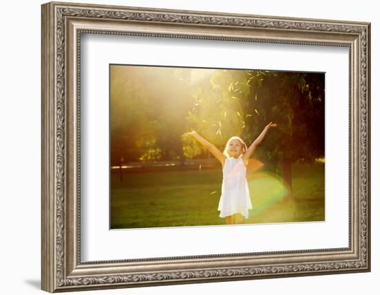 Girl Playing in the Sun-Elena Efimova-Framed Photographic Print