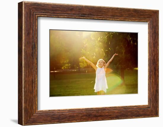 Girl Playing in the Sun-Elena Efimova-Framed Photographic Print