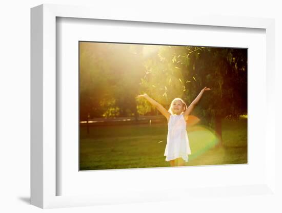 Girl Playing in the Sun-Elena Efimova-Framed Photographic Print