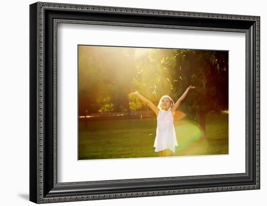 Girl Playing in the Sun-Elena Efimova-Framed Photographic Print