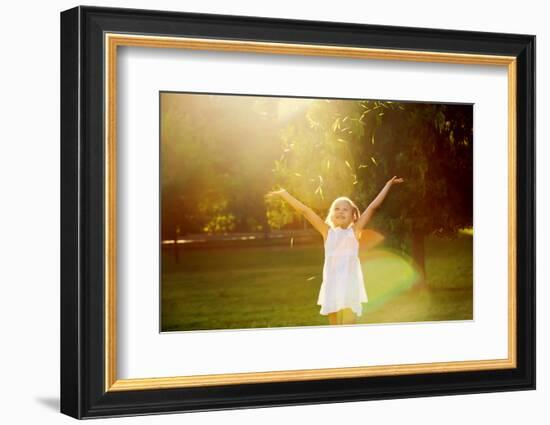 Girl Playing in the Sun-Elena Efimova-Framed Photographic Print