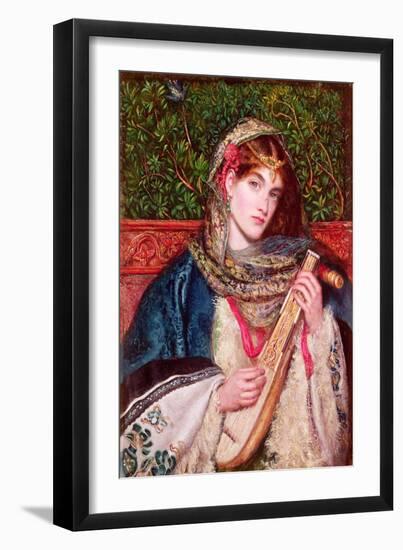 Girl Playing Music, 19Th Century (Oil on Canvas)-Marie Spartali Stillman-Framed Giclee Print