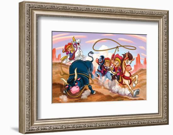 Girl Power - Cowgirls--Framed Art Print