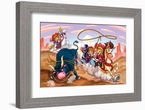 Girl Power - Cowgirls-null-Framed Art Print