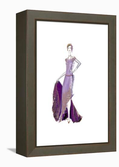 Girl Purple Dress-FS Studio-Framed Premier Image Canvas