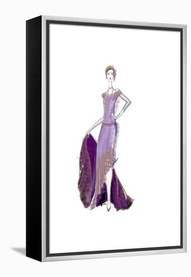 Girl Purple Dress-FS Studio-Framed Premier Image Canvas