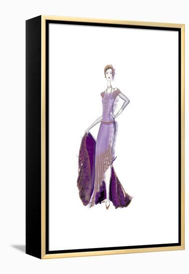 Girl Purple Dress-FS Studio-Framed Premier Image Canvas