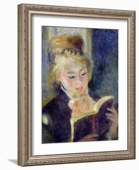 Girl Reading, 1874-Pierre-Auguste Renoir-Framed Giclee Print