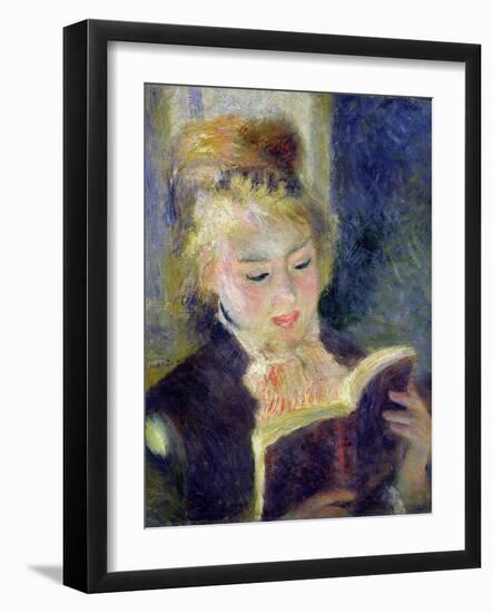 Girl Reading, 1874-Pierre-Auguste Renoir-Framed Giclee Print