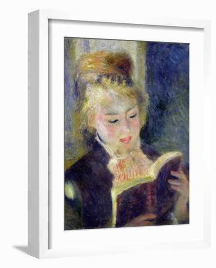 Girl Reading, 1874-Pierre-Auguste Renoir-Framed Giclee Print