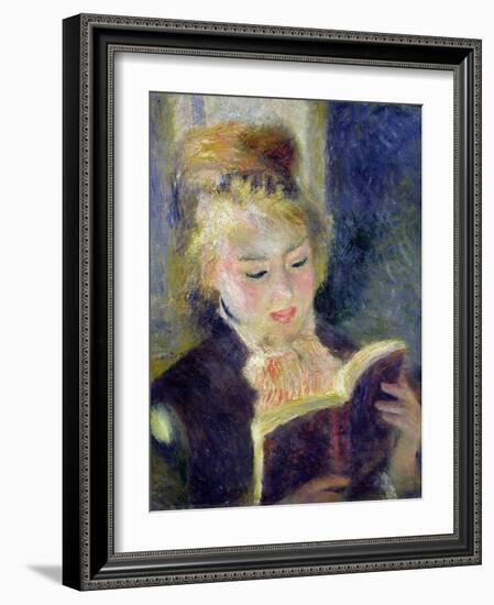 Girl Reading, 1874-Pierre-Auguste Renoir-Framed Giclee Print