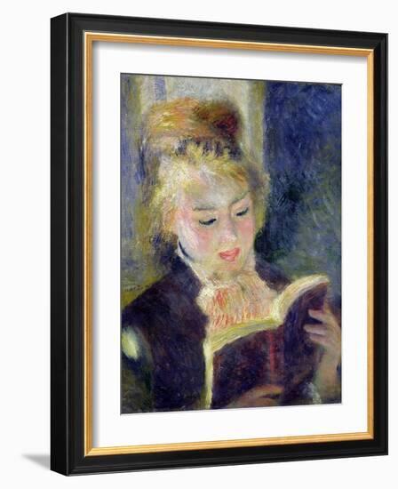Girl Reading, 1874-Pierre-Auguste Renoir-Framed Giclee Print