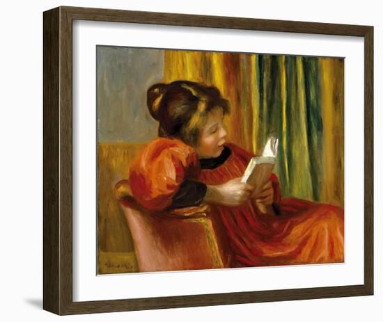 Girl Reading, 1890-Pierre-Auguste Renoir-Framed Premium Giclee Print