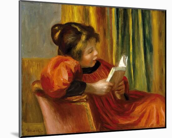 Girl Reading, 1890-Pierre-Auguste Renoir-Mounted Premium Giclee Print