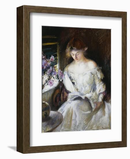 Girl Reading, 1902-Edmund Charles Tarbell-Framed Giclee Print