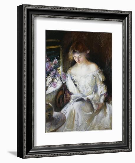 Girl Reading, 1902-Edmund Charles Tarbell-Framed Giclee Print