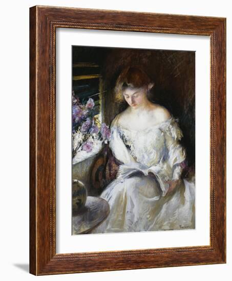 Girl Reading, 1902-Edmund Charles Tarbell-Framed Giclee Print