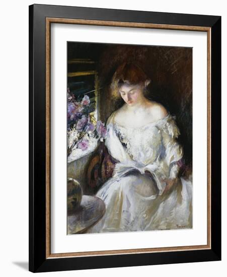 Girl Reading, 1902-Edmund Charles Tarbell-Framed Giclee Print