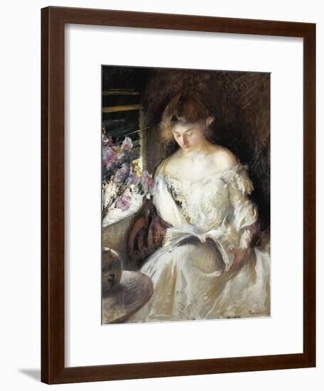 Girl Reading, 1902-Edmund Charles Tarbell-Framed Giclee Print