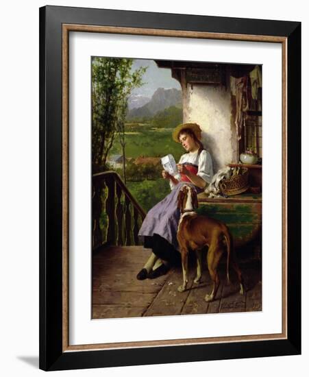 Girl Reading a Letter, 1891-Theodore Gerard-Framed Giclee Print