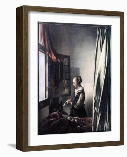 Girl Reading a Letter at an Open Window, C1657-Johannes Vermeer-Framed Giclee Print