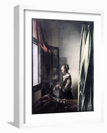 Girl Reading a Letter at an Open Window, C1657-Johannes Vermeer-Framed Giclee Print