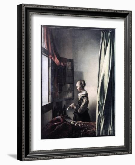 Girl Reading a Letter at an Open Window, C1657-Johannes Vermeer-Framed Giclee Print