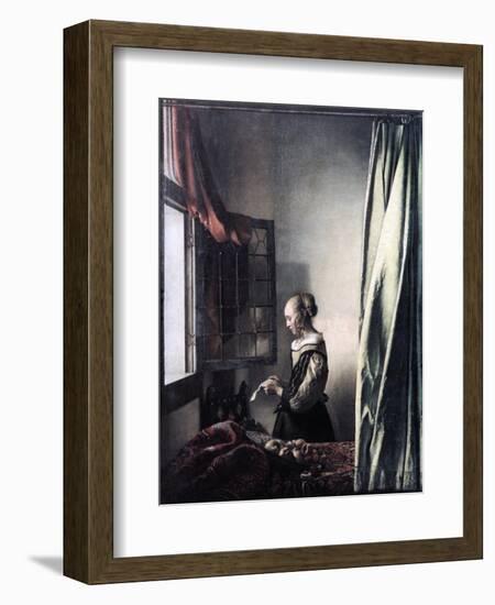 Girl Reading a Letter at an Open Window, C1657-Johannes Vermeer-Framed Giclee Print