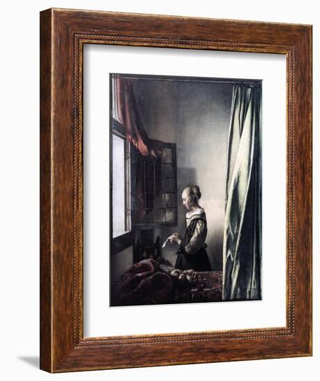 Girl Reading a Letter at an Open Window, C1657-Johannes Vermeer-Framed Giclee Print