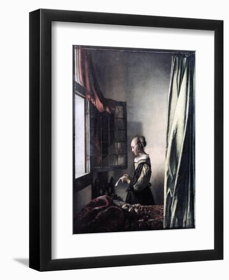 Girl Reading a Letter at an Open Window, C1657-Johannes Vermeer-Framed Giclee Print