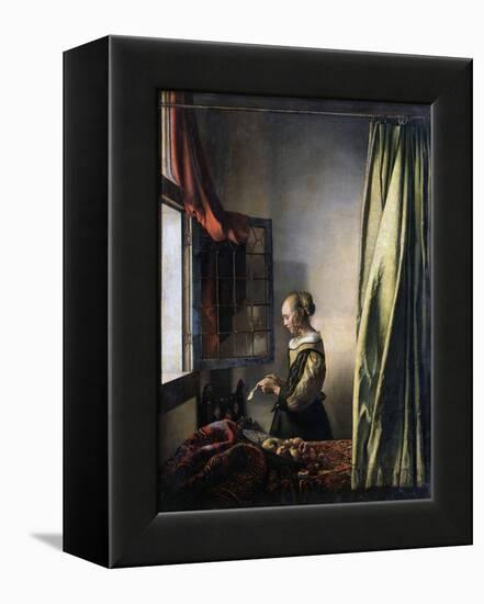 Girl Reading a Letter by an Open Window, Ca 1659-Johannes Vermeer-Framed Premier Image Canvas