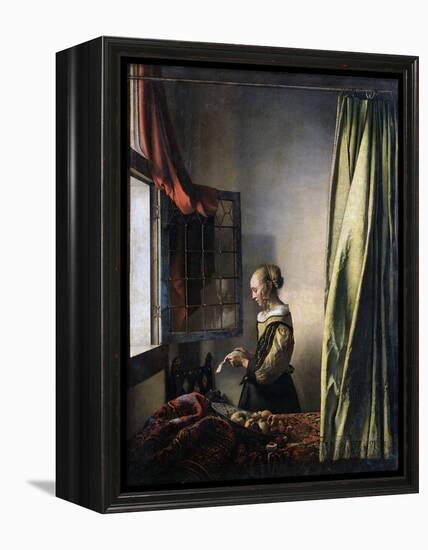 Girl Reading a Letter by an Open Window, Ca 1659-Johannes Vermeer-Framed Premier Image Canvas