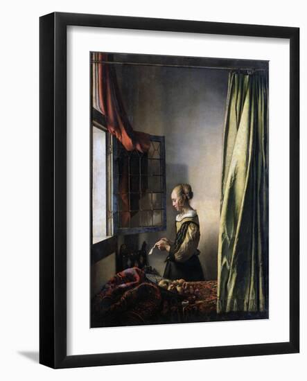 Girl Reading a Letter by an Open Window, Ca 1659-Johannes Vermeer-Framed Giclee Print